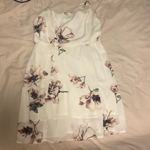 White floral dress